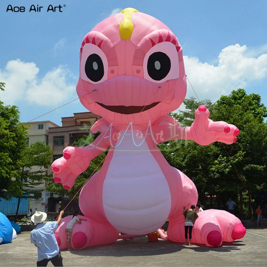 Entertaining 4mH Inflatable Dinosaur Cartoon Mascot For Outdoor Party Event Exhibition/Advertising Made By Ace Air Art