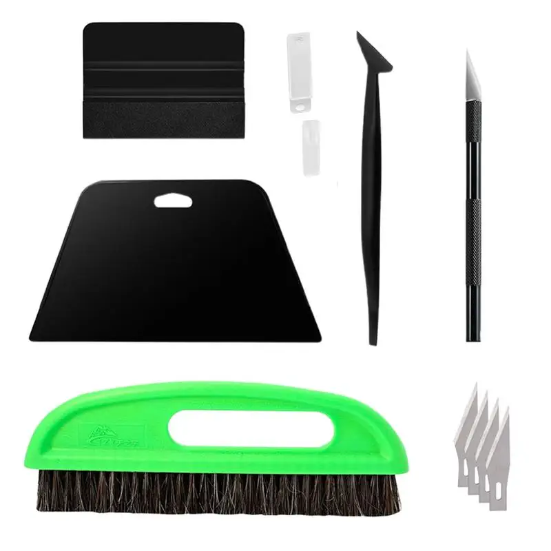 Wallpaper Smoothing Tool Kit Multi-Function Smoothing Tool Set Adhesive Paper Set Includes Big Smoothing Squeegee Felt Scraper