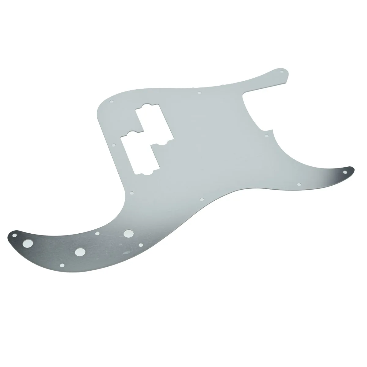 KAISH 13-Hole Metal Aluminium Anodized Precision Lefty P Bass Modern Style Standard Pickguard Fits American Fender P Bass Silver