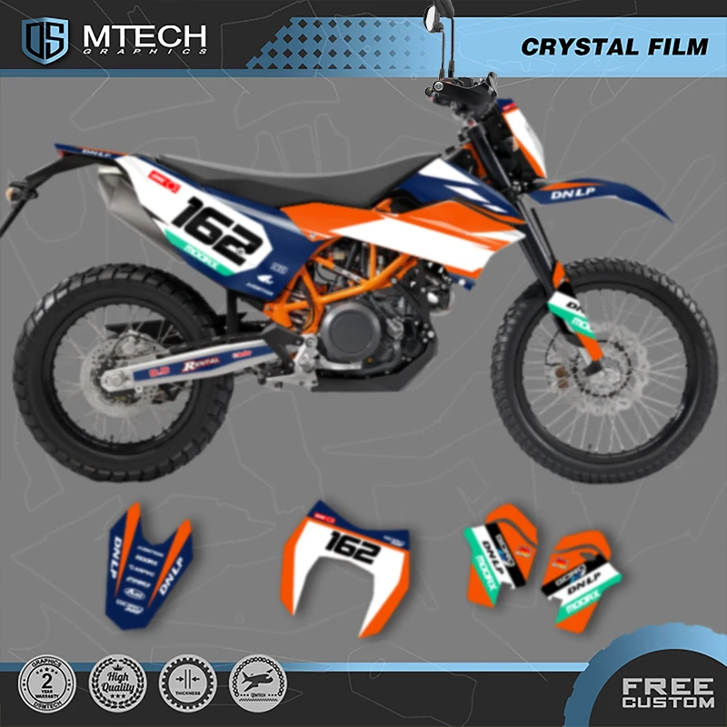 

DSMTECH Custom Motorcycle Graphics Background Decals Stickers Kits For KTM Enduro R 690 2013 2014 2015 2016 2017 2018 002
