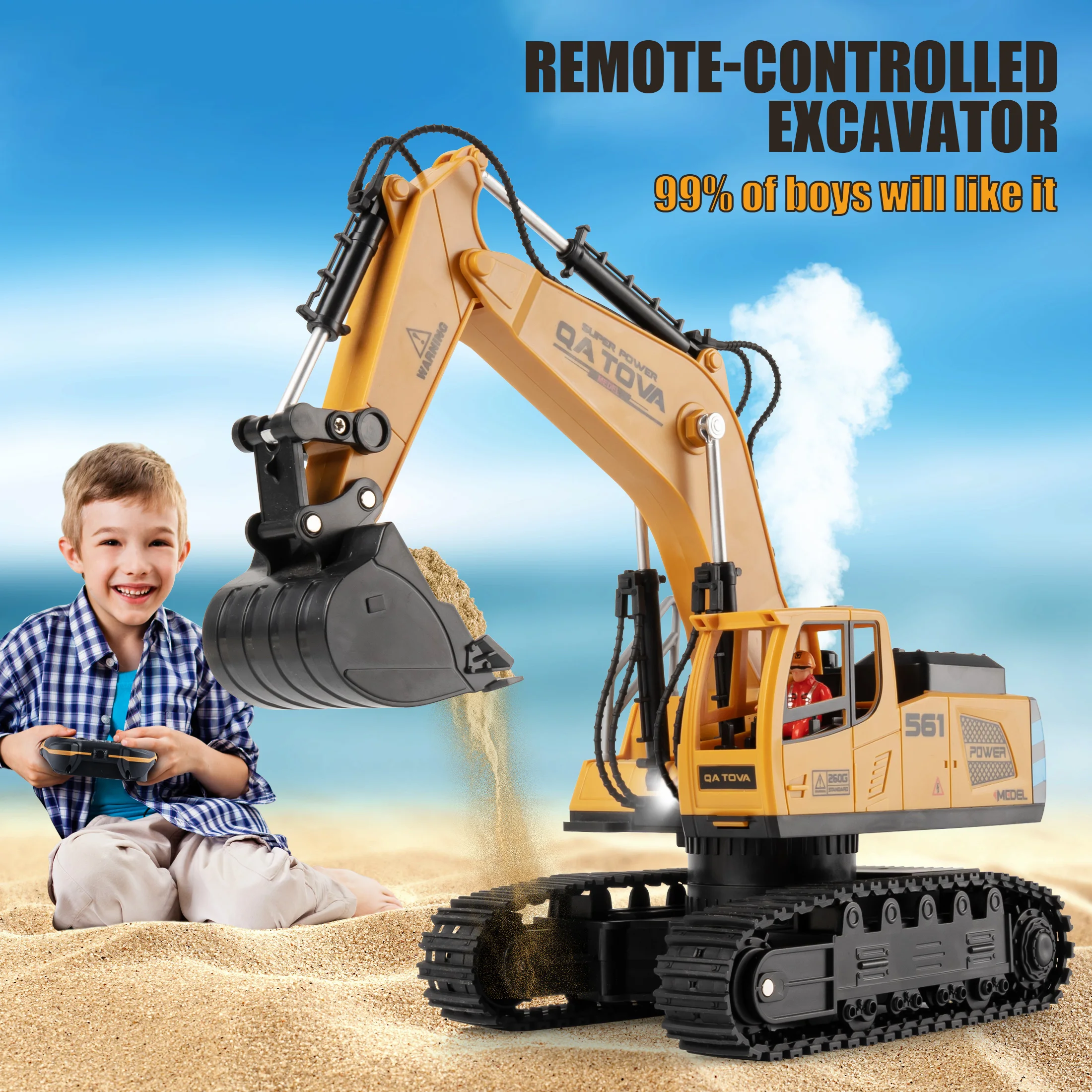 New 2.4G Remote Control Excavator Dump Truck RC Model Car Toy Professional Alloy Plastic Simulation Construction Vehicle for Kid