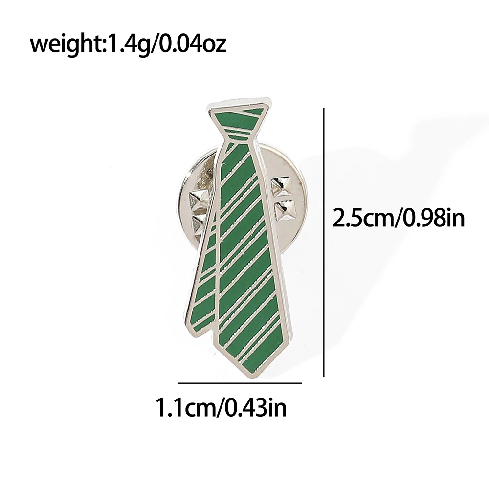 4 Pcs Personality creative magic academy surrounding metal badge leisurely tie brooch dripping alloy pin accessories