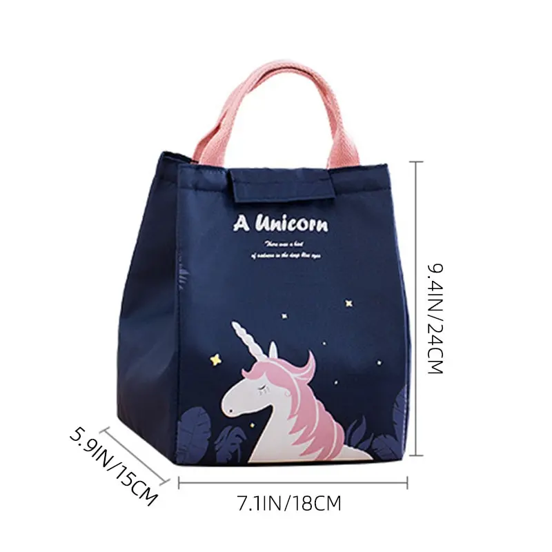 Cartoon Cooler Lunch Bag For Picnic Kids Women Travel Thermal Breakfast Organizer Insulated Waterproof Storage Bag Lunch Box