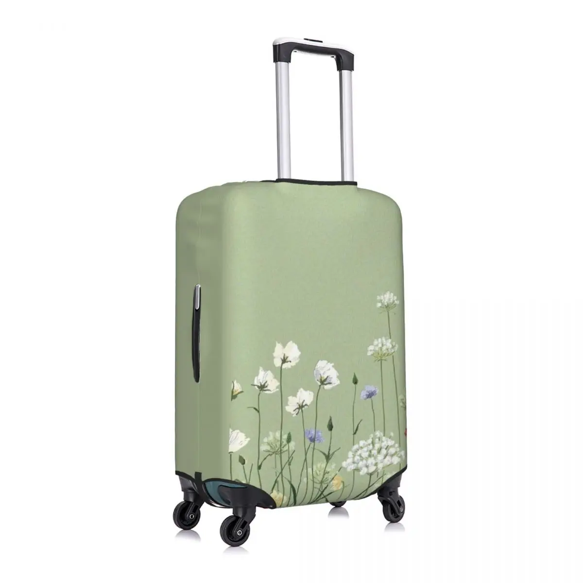 Cubierta de maleta Floral verde Simple, Protector de viaje de crucero natural, suministros de equipaje útiles de vacaciones