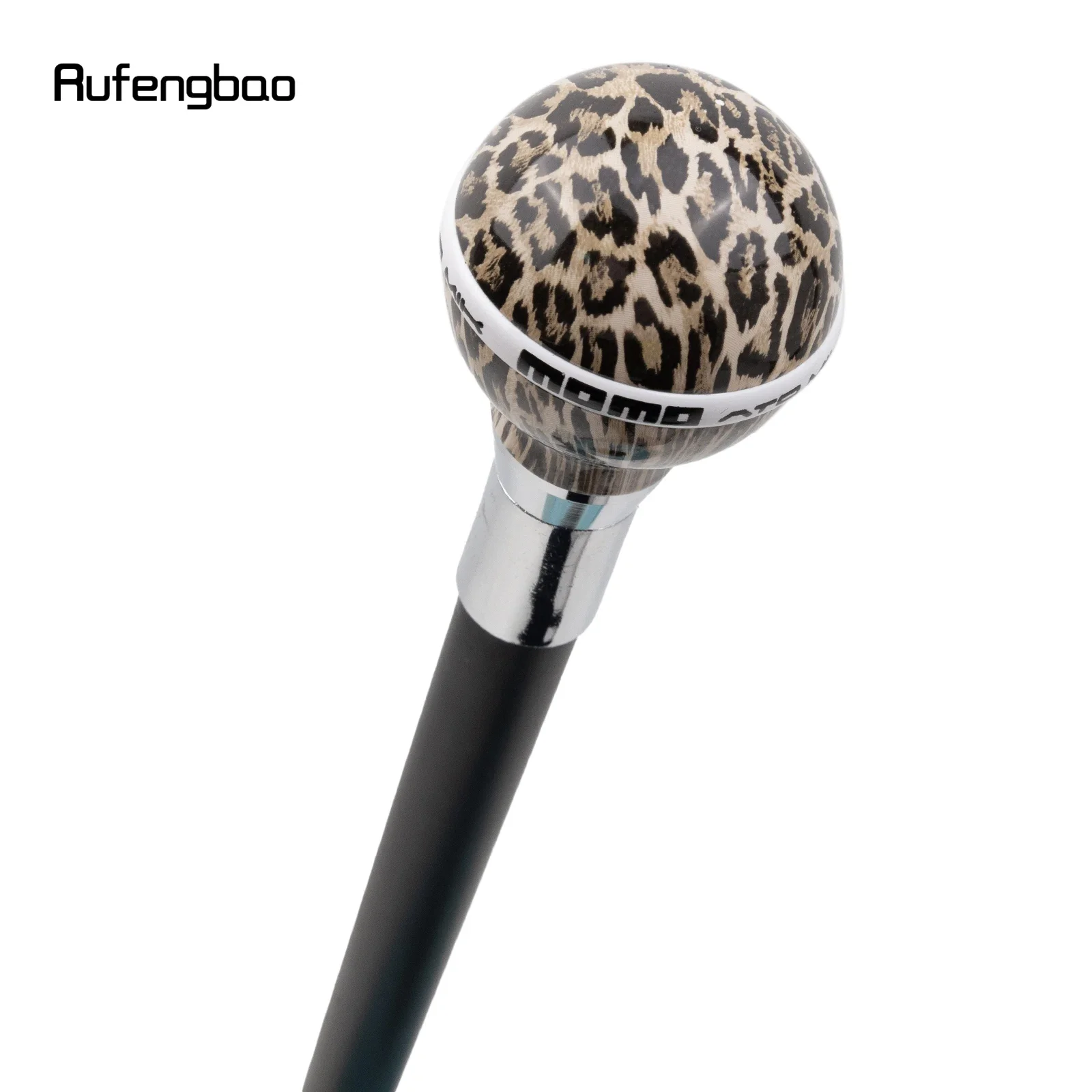 ليوبارد طباعة الجلود الكرة الفضة عصا للمشي موضة ديكور عصا للمشي شهم أنيقة تأثيري قصب Crosier 92 سنتيمتر