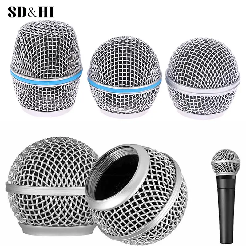 Cabezal de repuesto para micrófono, malla de acero, micrófono de mano, cabezal de malla para parrilla, compatible con Shure Beta 57A 58A 87A 845S 945