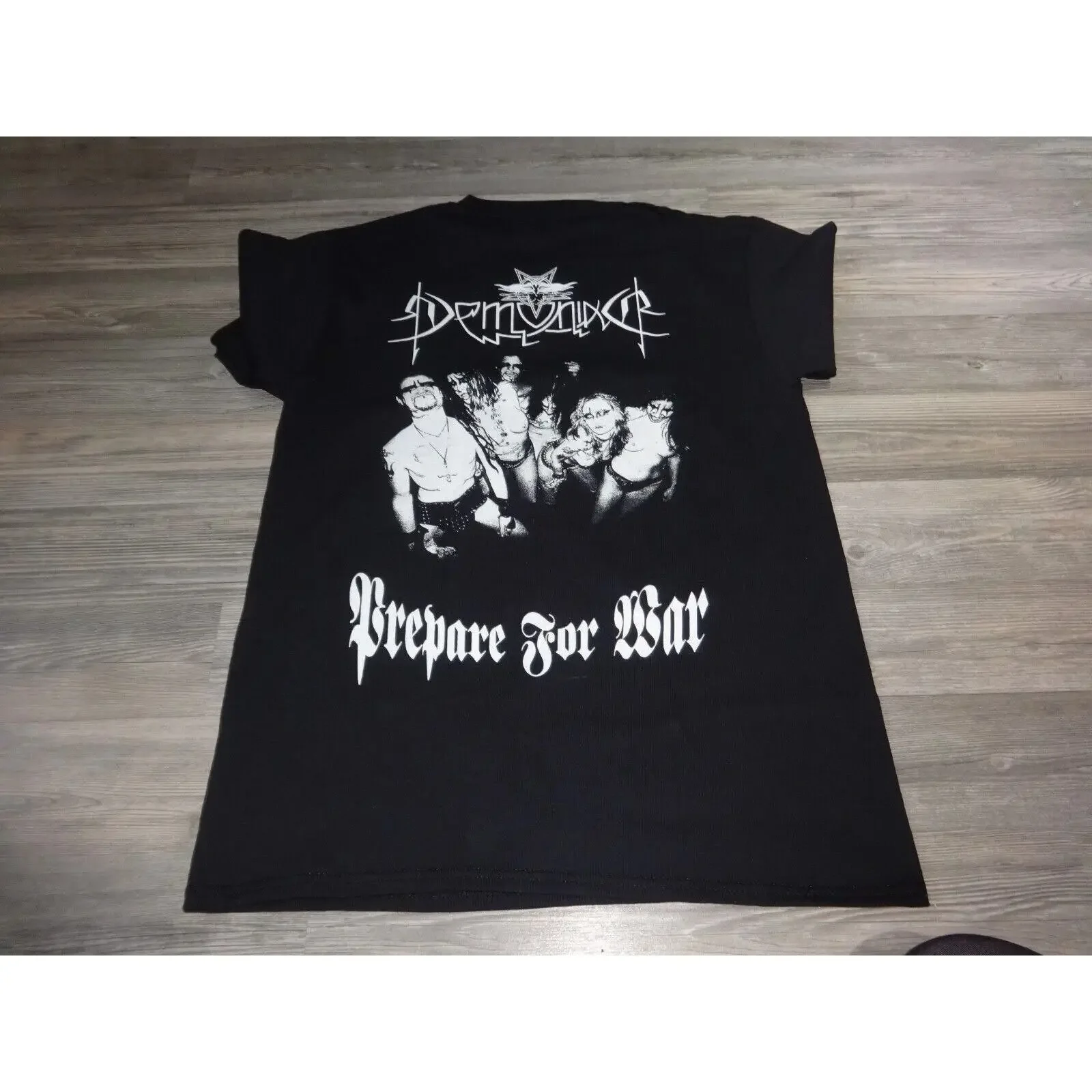Demoniac T Shirt Black Metal Absu Dissection Watain Sarcofago Beherit vintage Washed Stretched Soft Stylish streetwear