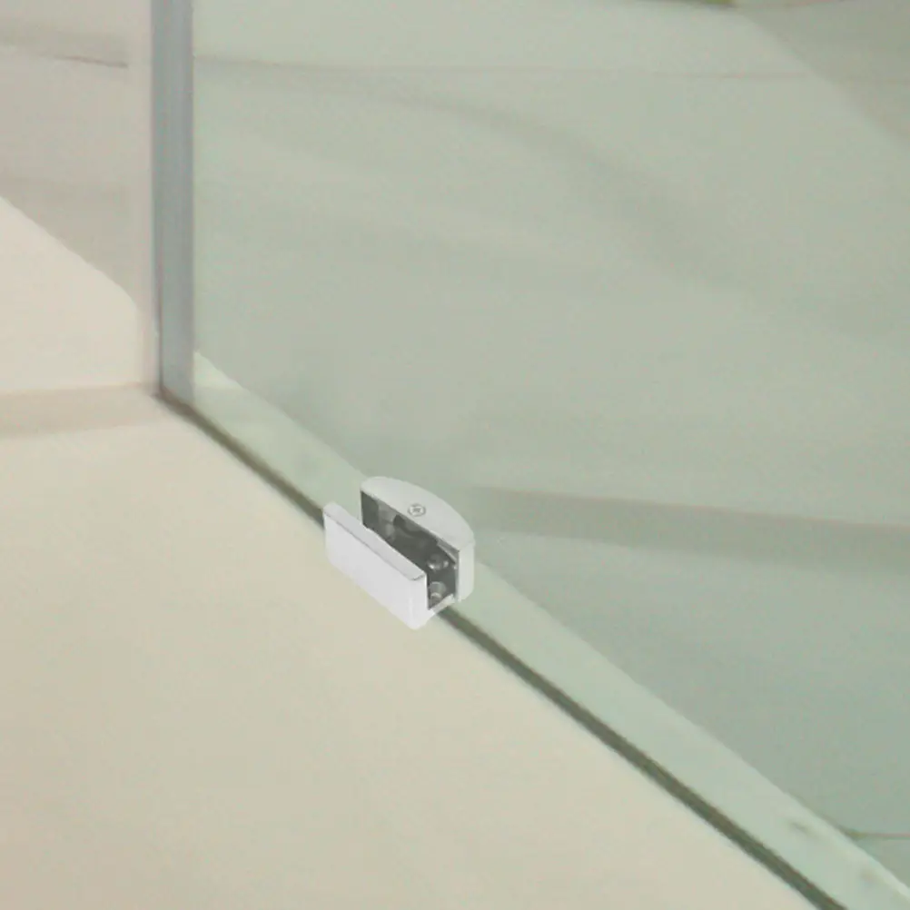 

4Pcs Adjustable Shower Door Guide Bottom Mount Track Bumper for Glass Doors Sliding Door Replacement Parts Anti-Friction