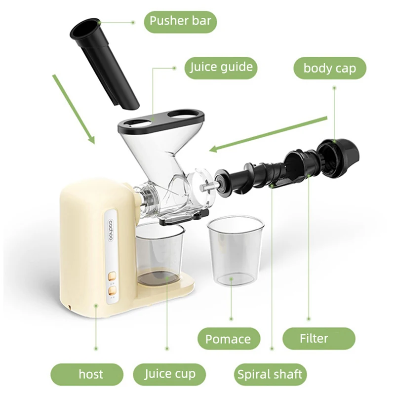 Powolne elektryczna sokowirówka wielofunkcyjne owoce warzywa śruba zimno naciśnij Extractor automatyczne wyciskacz wyciskarka do cytrusów przenośny