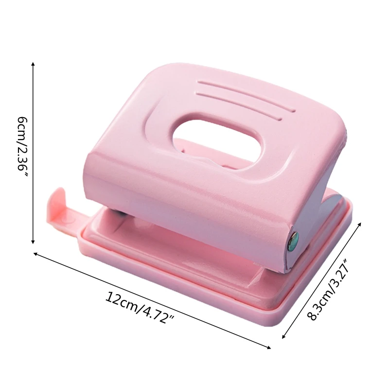 2-Hole Paper Puncher with Adjustable Alignment Guide Ruler Chip Tray