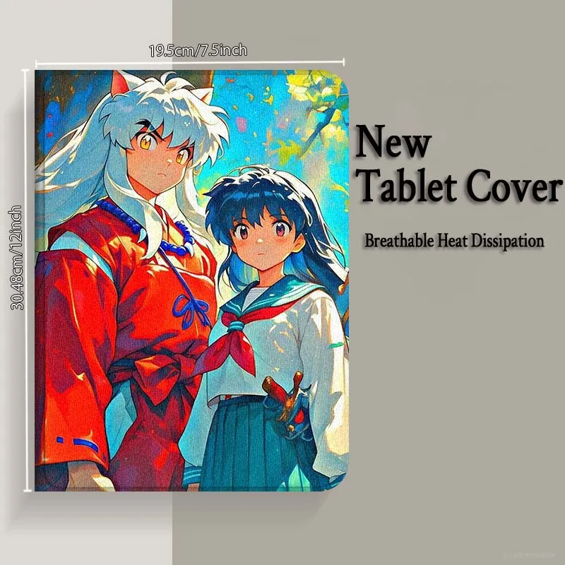 إينوياشا الفن الهزلي الشعبي لجهاز iPad Pro Air Mini 2 3 4 5 6 7 7th 8th 9th 10th 11th 10.2 9.7 10.5 10.9 11 12.9 13 حافظة كمبيوتر لوحي