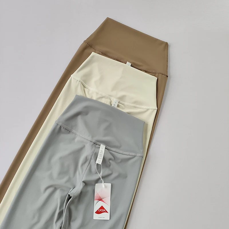 Yoga-Hosen ohne Peinlichkeit und Nacktheit, Damen-Leggings mit hoher Taille und Bauchkontrolle, eng anliegende, nahtlose Fitness-Leggings – Detail 14