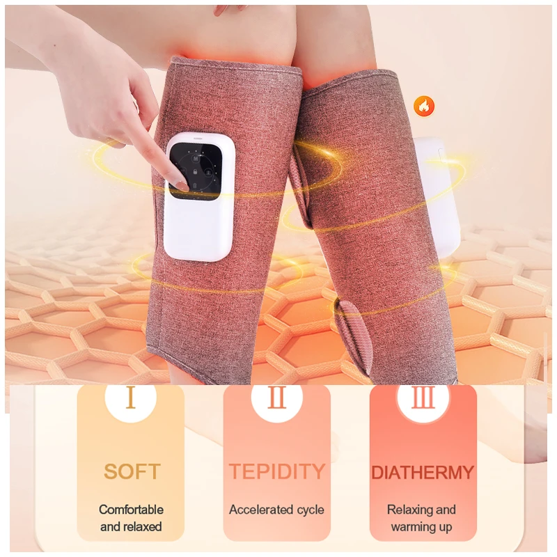 Wholesale Wireless Air Compressor Heated Calf Leg Massager For Massage Vibrating Kneading  Circulation