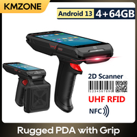 4G Android 13 UHF RFID Handheld Terminal Rugged PDA 1D 2D Barcode Scanner UHF 17Metre Long Distance Reading for Warehouse Scan