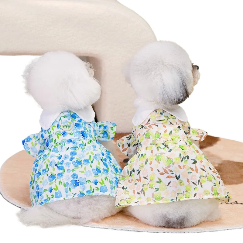 

Pet Dog Clothes Pet Clothes Spring Summer Bichon Teddy Pet Princess Dress 24 Floral Cloth Skirt