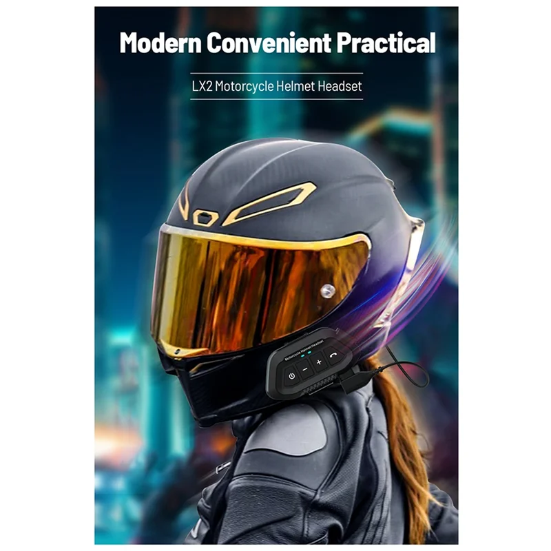 Excellent-New Motorcycle Helmet Motorcycle Headphone Noise Reduction Wireless Hands-Free Ip67 Waterproof