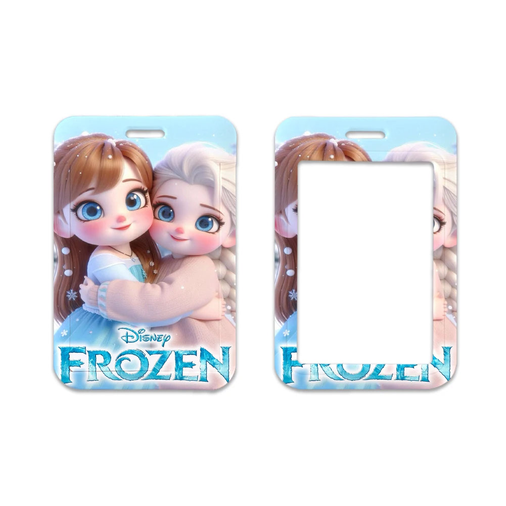 Disney Princess Frozen Movie Elsa Anna Card Cover Campus Card Bag Card Holder ID Card Case Vertical Style