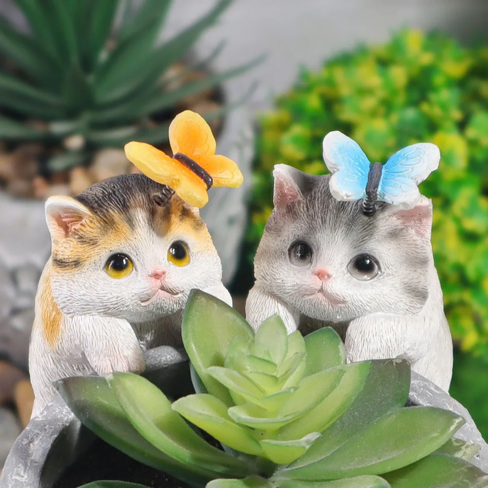 Cute Cat Miniature Ornaments Micro Landscape Ornaments Decor For Doll House Decor