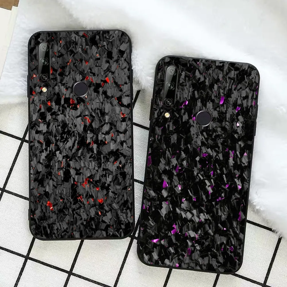 Forged Carbon Fundas Phone Case For Huawei Honor 10 lite 9 20 7A 9X 30 50 60 70 pro plus Soft Silicone Cover