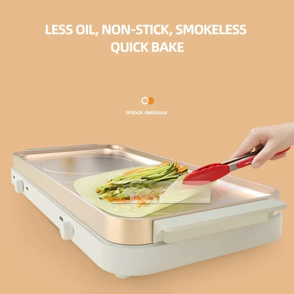 ماكينة شواء بدون دخاني، شواية كهربائية غير لاصقة، صينية خبز، وعاء طبخ، شواية، طباخ متعدد #4