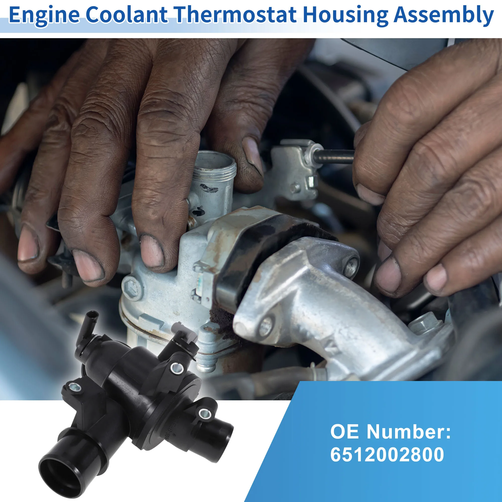 

Корпус термостата охлаждающей жидкости двигателя UXCELL No 6512002800 для MERCEDES-BENZ E250