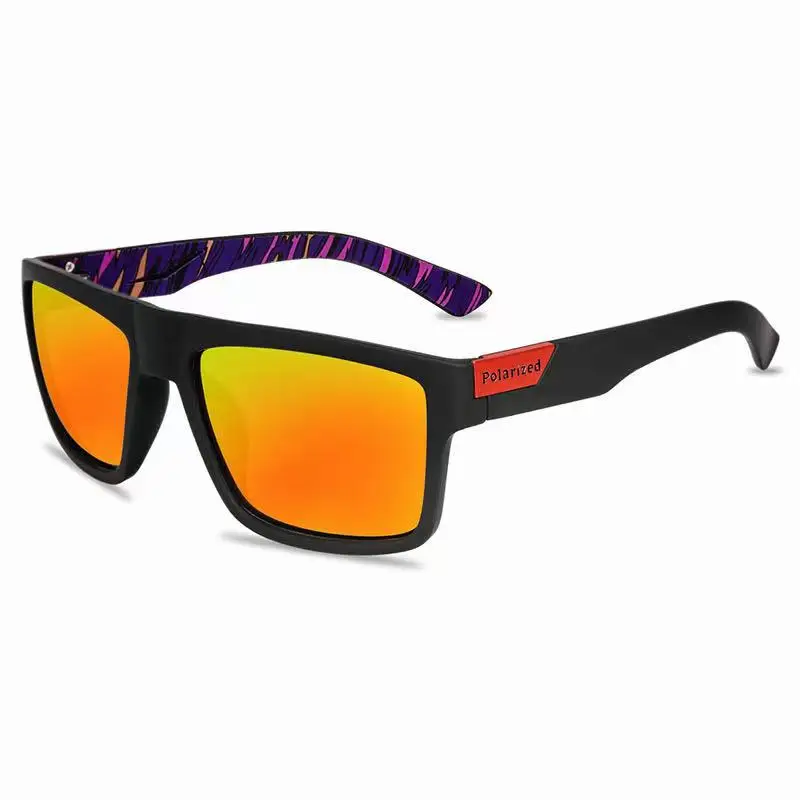 Modische Vintage Quadratische Polarisierte Sonnenbrille für Männer und Frauen, Luxus-Markendesigner Fahrer- und Anglerbrille, UV400-Schutz – Detail 14