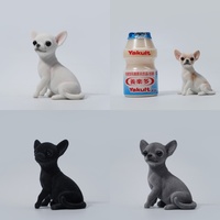 In Stock JXK 2034 Resin PVC Miniature Animal Model Chihuahua Cute Puppy Dog Four StylesToy fit for Action Figure Toys