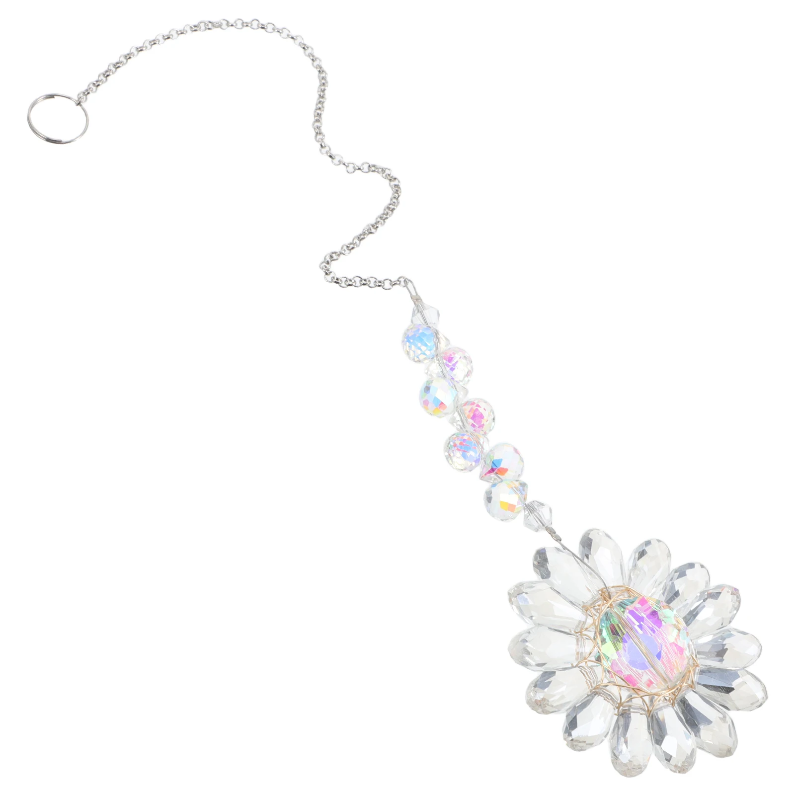 

Crystal Sunflower Hanging Decor Transparent Crystal Ornament for Living Room Bedroom Office Window Sun Catcher