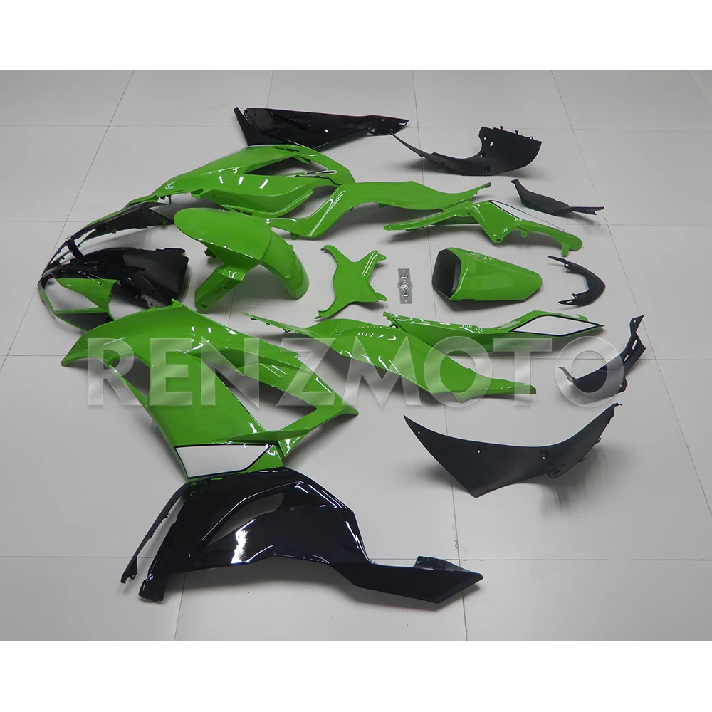 Bodywork Cowling Green White Gradient Printing For ZX6R ZX 6R 636 2013 2014 2015 2016 2017 2018 Full Fairing Kit Injection