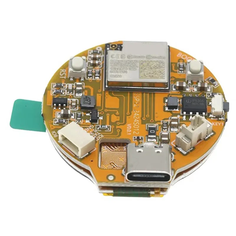 ABjf-display redondo 1.28 Polegada tipo-c ESP32-C3 ips tela sensível ao toque capacitiva 240x240 tft lcd módulo ESP32-2424S012 tela de toque