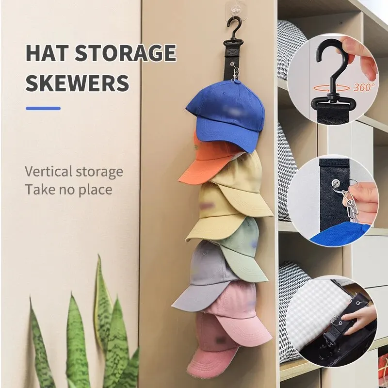 8-Clip Wall Storage Hat Hanging Tool Underwear Drying Rack Bedroom Wardrobe Duck Tongue Cap Storage Hook Rack Creative Home Stor