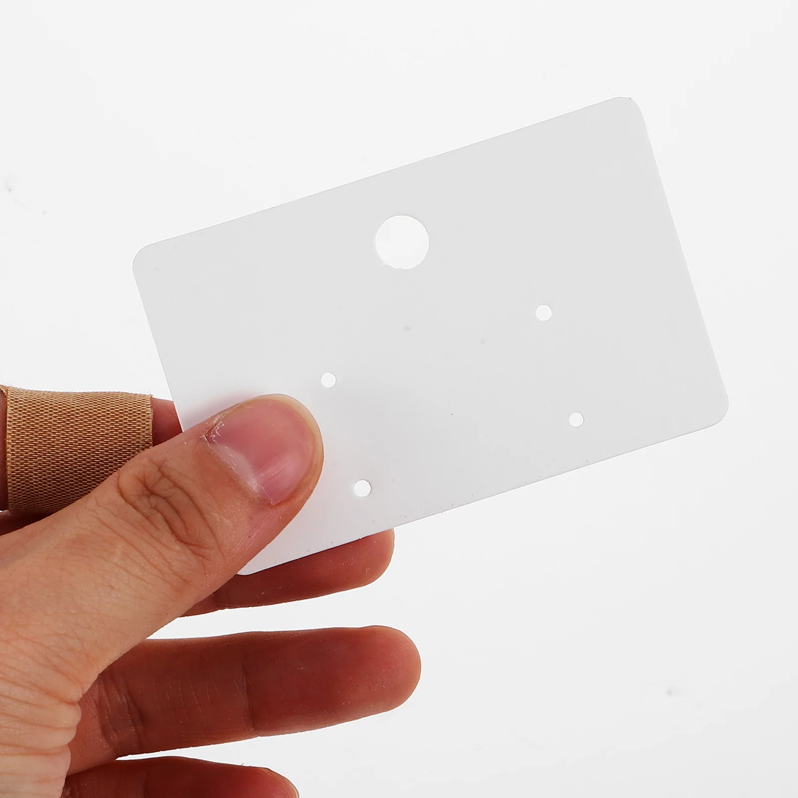 

100Pcs Jewelry Packaging Cards Blank White Paper Earring Display Cards for Selling Retail Earrings Necklace Holders