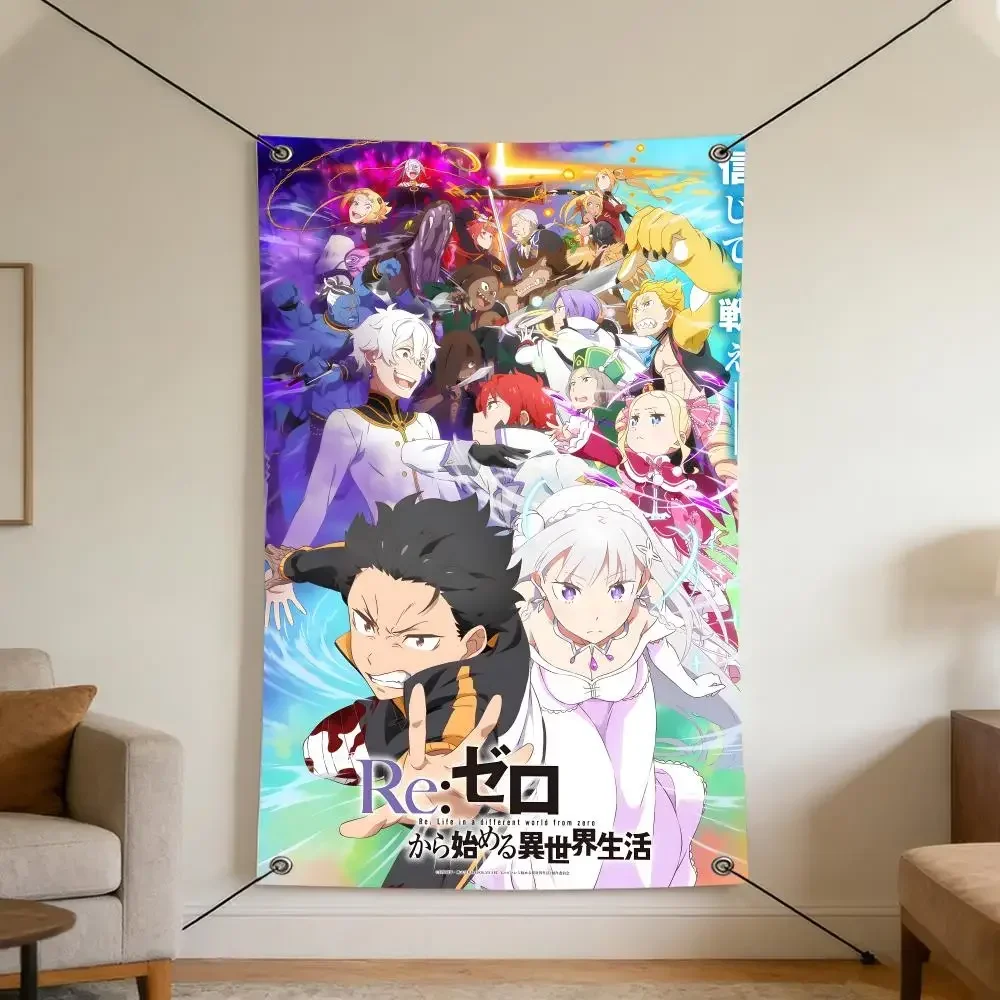 Anime rezero Starting Life in Another World Flags Cozy Home 