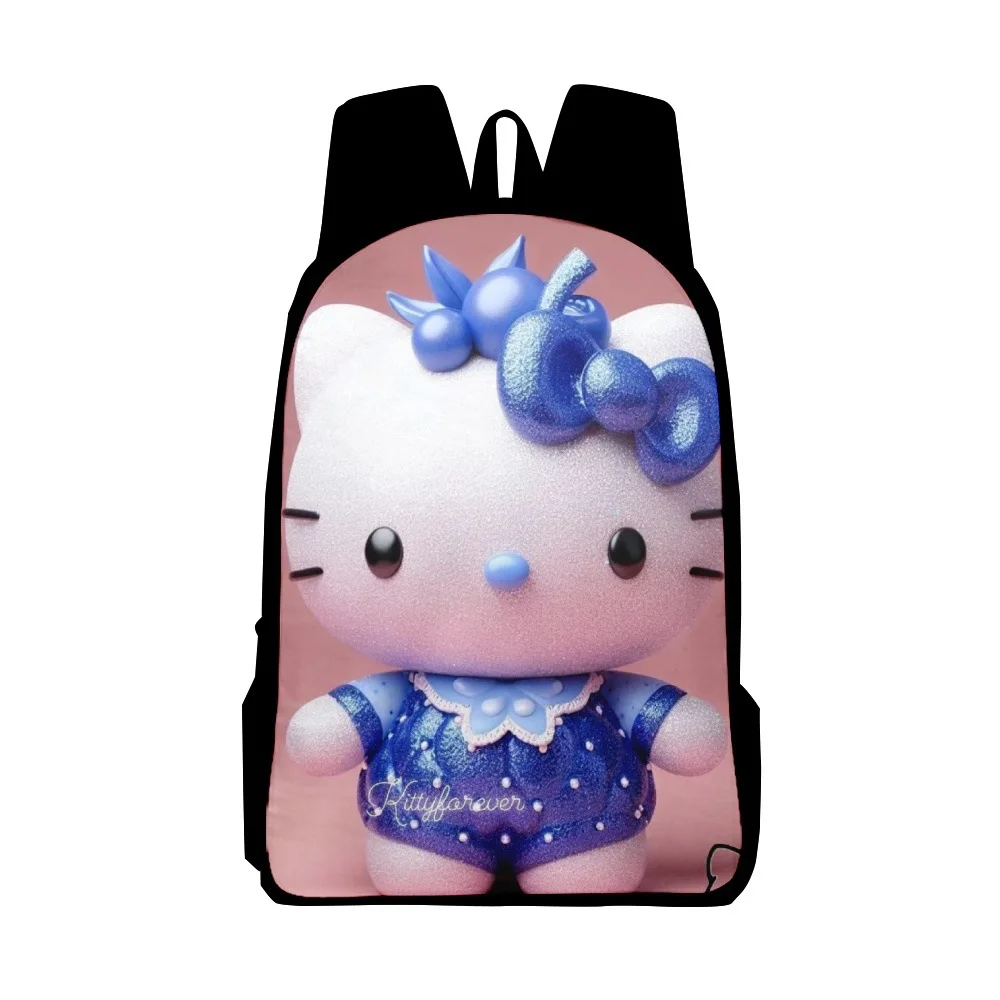 Sanrio Hello Kitty Backpack for Girl Boy Student Teenager with Lunch Bag Kids Rucksack Cute KT Children's Backpack Mochila