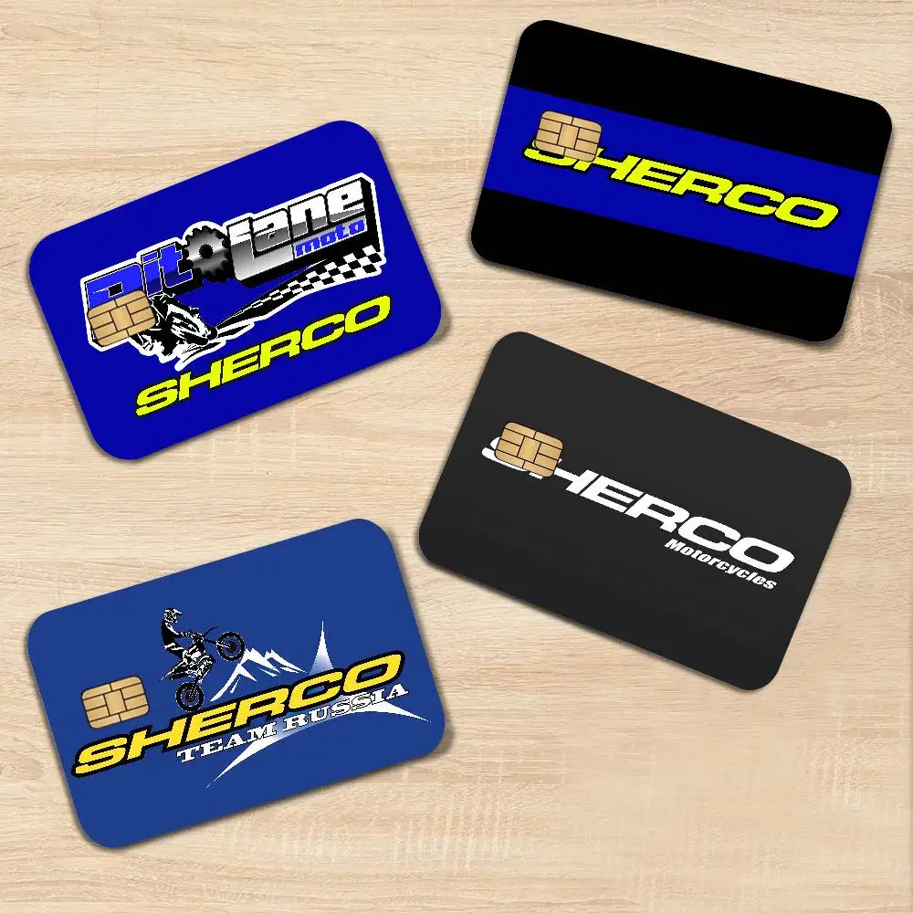 S-Sherco LOGO Game Film Cover Sticker Case for Small Chip Credit Debit Card Front Side