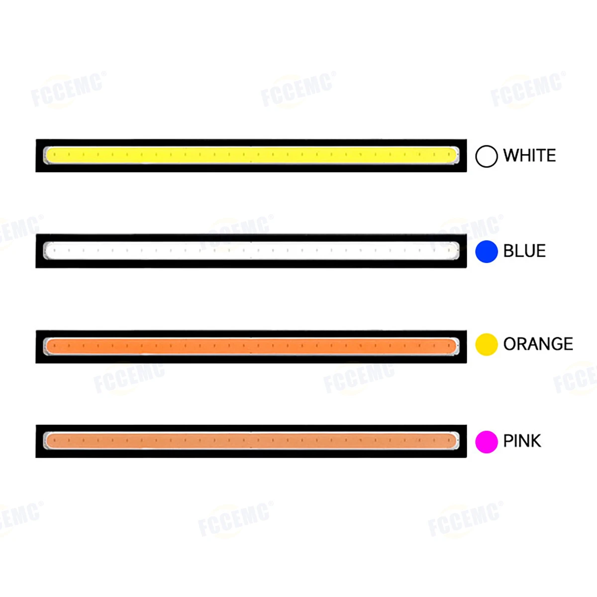 2pcs Ultra Thin Bright LED Car COB Daytime Running Lights Waterproof Night Lighting Decorative Ambient Lamp Bar 12V Universal