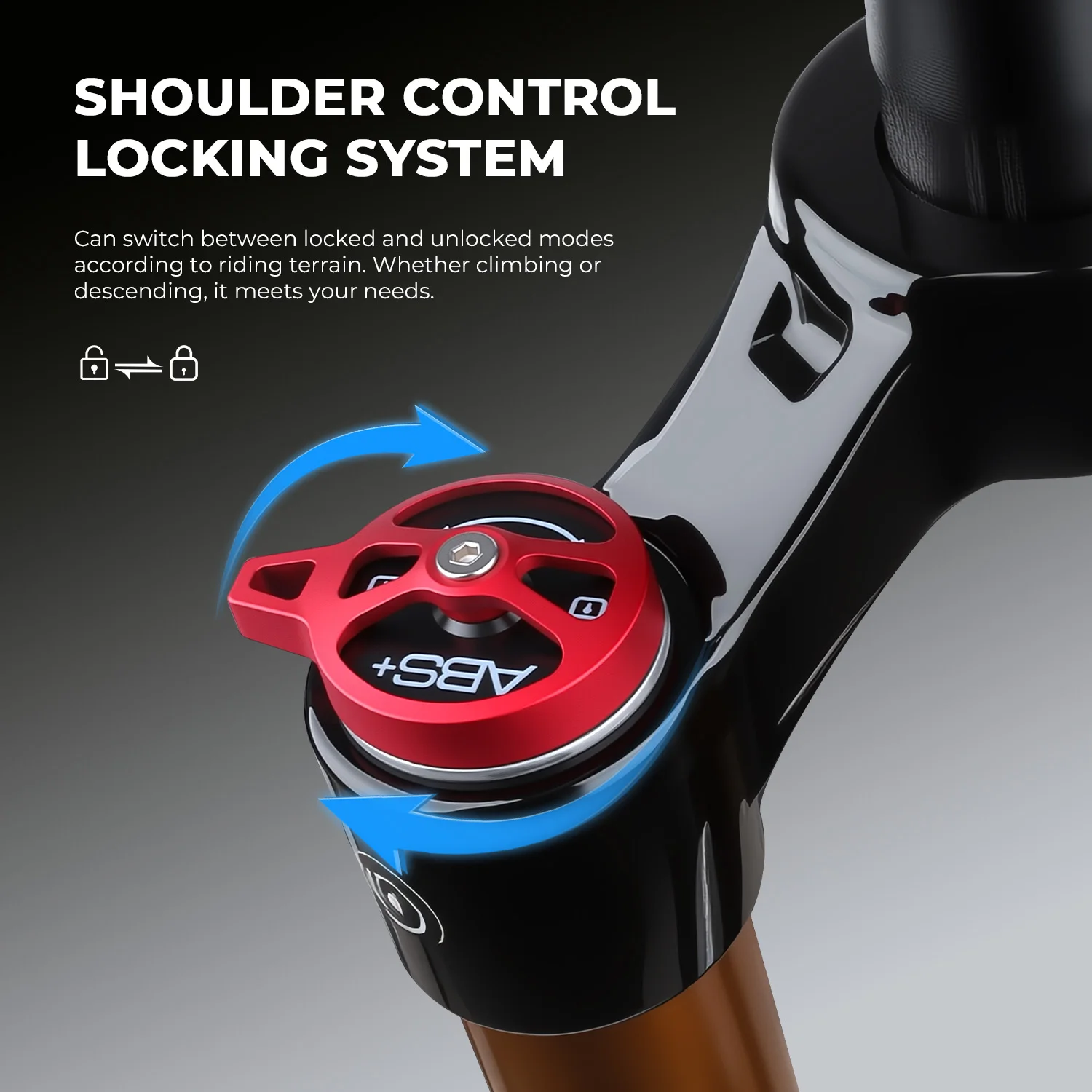 BOLANY Bike Fork Shoulder Guard Control Lock Hand Control Switch Mountain Bicycle Repair Parts Bicycle Accessories