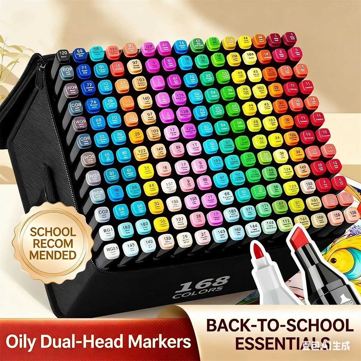 24/36/48/60/80/120 لون علامات رسم الكحول طرف مزدوج علامات رسم فنية دائمة للتوضيح المدرسية الموردة