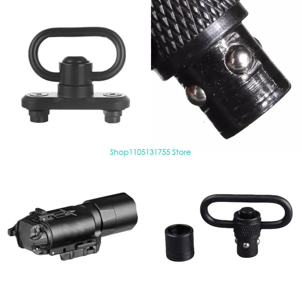 

K0EF Push Button Quickly Release Slings Swivels Mount Heavy Duty Knurled Slings Buckle Quick Detachs Release Slings