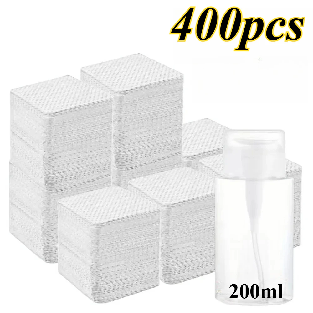 Toallitas blancas sin pelusa para uñas (100-600 unidades) - Almohadillas removedoras de esmalte de uñas sin aluminio y paños limpiadores de gel, paños de limpieza para el cuidado de uñas