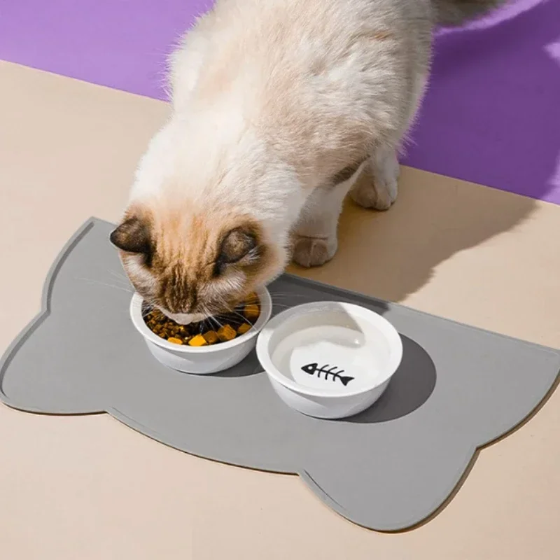 

Silicone Pet Feeding Dog Cat Bowl Food Mat Non-Stick Waterproof Pet Food Feeding Pad Puppy Feeder Tray Water Cushion Placemat