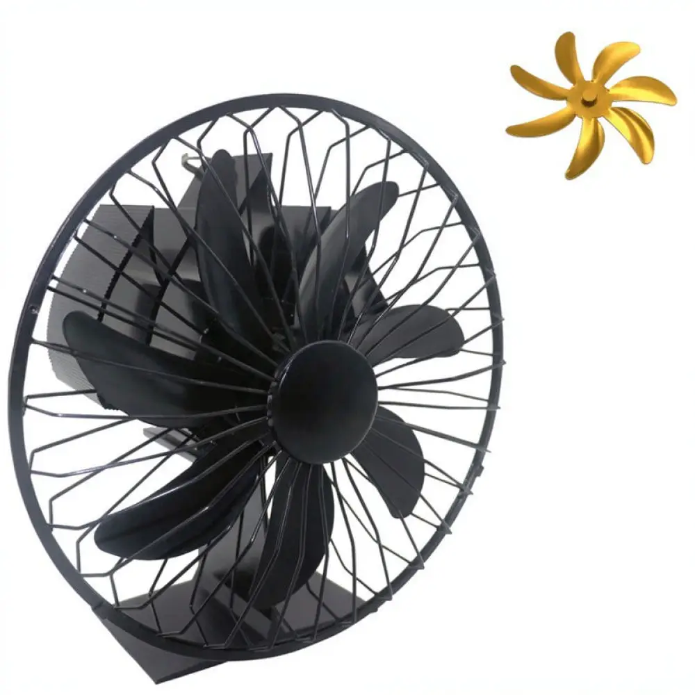 7 Blade Thermal Powered Stove Fan Eco Friendly Fireplace Blower For Efficient Home Warming Wood Burning Heater Device