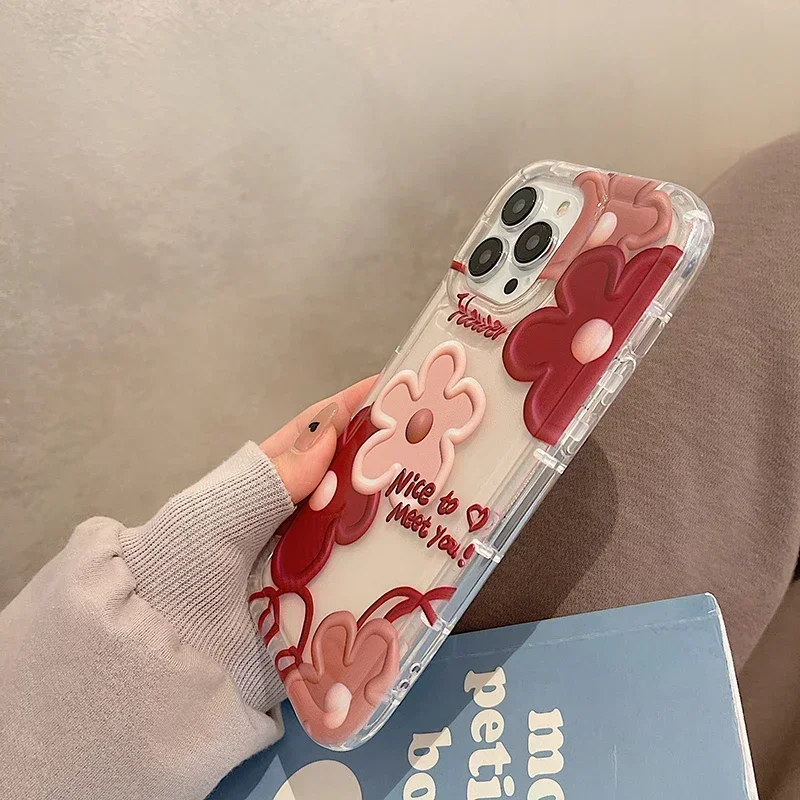 Funda de silicona con flores para Samsung, S22, S23 Ultra, S21, S20 FE, A54, 5G, A53, A52, A34, A33, A13, A12, A32, A73, A51, A23, A22, A21S, A14