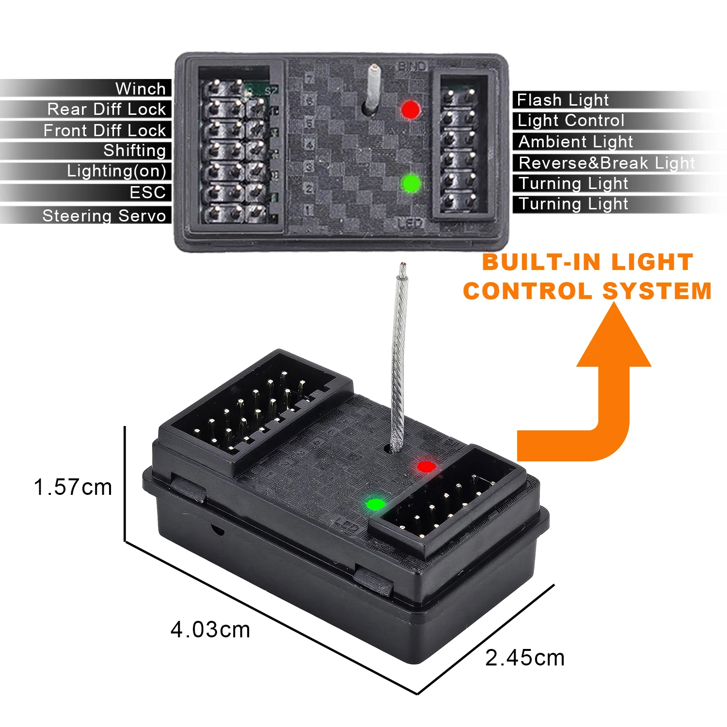 7 Kanalen 2.4Ghz Zender En Ontvanger Met Omgekeerde Functiion 120M Afstandsbediening Voor Rc Crawler Borstelloze Hight Speed Auto