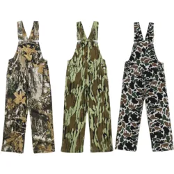 Wholesale Baby Boy Girl Denim Overalls Pocket Bottom Kids Children Camo Clothing Toddler Flared Ripped Pants One Piece Jeans