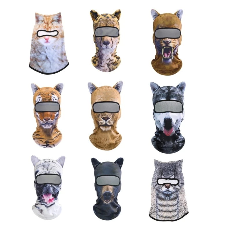 

3D Printing Balaclava Halloween Funny Animal Face Mask Neck Gaiter Bike Drop shipping