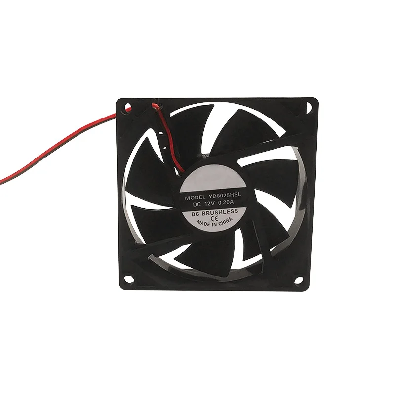 Brushless DC Cooling Fan 80*25mm 90*25mm CPU Cooling Fans 5V 12V 24V Mute Computer Case Cooling Fan with Two Lines