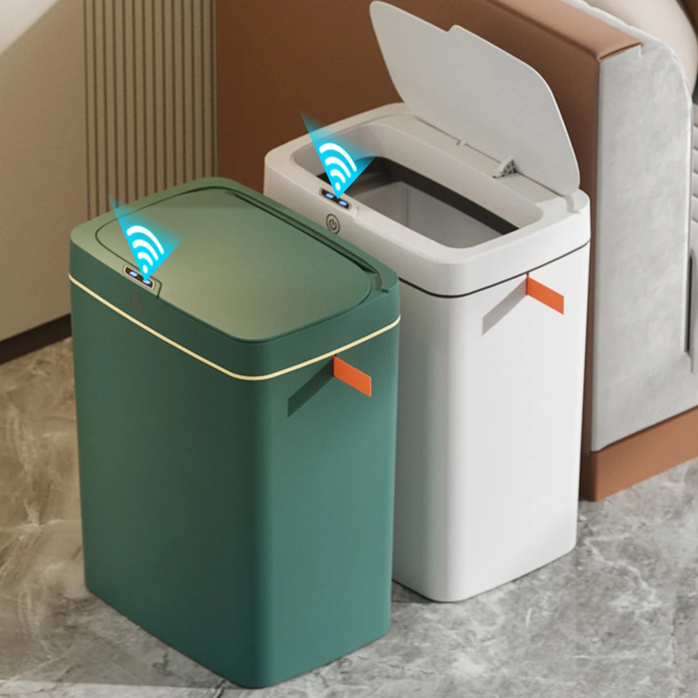 Automatic Trash Bin for Kitchen Bathroom Moisture-Resistant Infrared Induction Touch-free Trash Can Smart Garbage Bucket