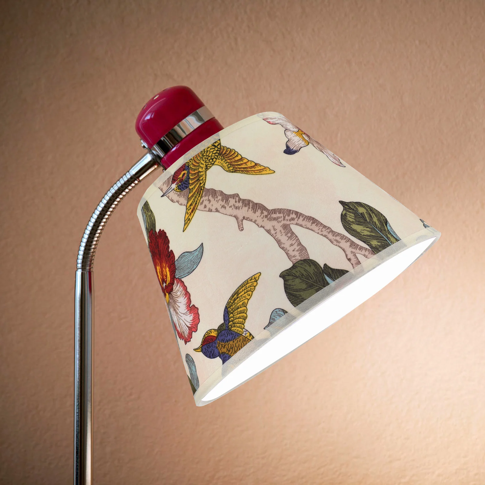 Paralume in tessuto colorato pendente in metallo moderno fiore appeso paralumi floreali lampadario arredamento retrò sostituzione comodino