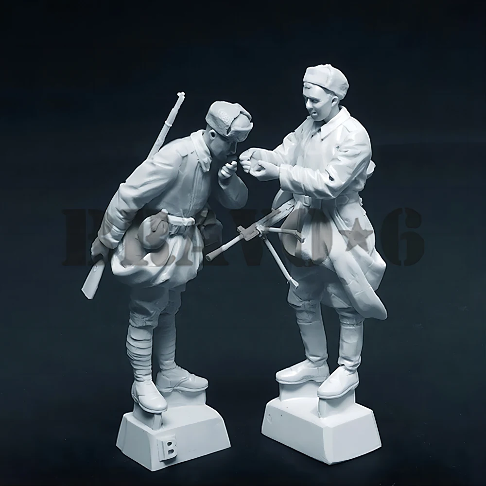 GK1/35 Żołnierz II wojny światowej Model z żywicy Spot Figurka Żołnierz Motyw wojskowy Biała forma